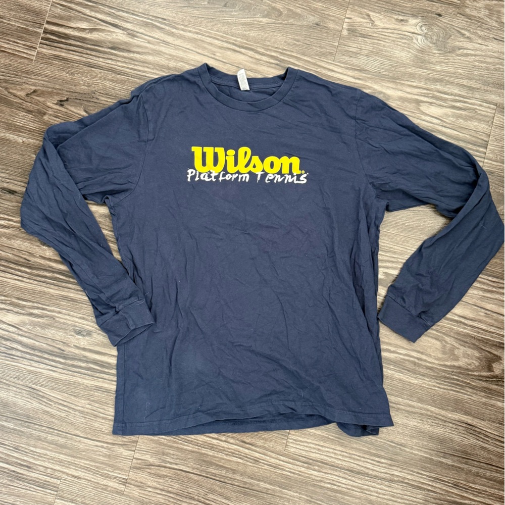 SALE* Wilson Navy Long Sleeve with Yellow Logo